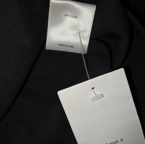 A Loves A Black Gold Metallic Dot Long Sleeve Dress | Party Mini Dress SZ M - Picture 14 of 14